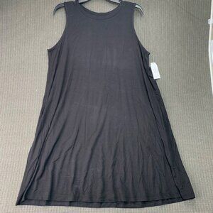 Time And Tru Womens Size XL Black Scoop Neck Mid-Length Sleeveless Dress